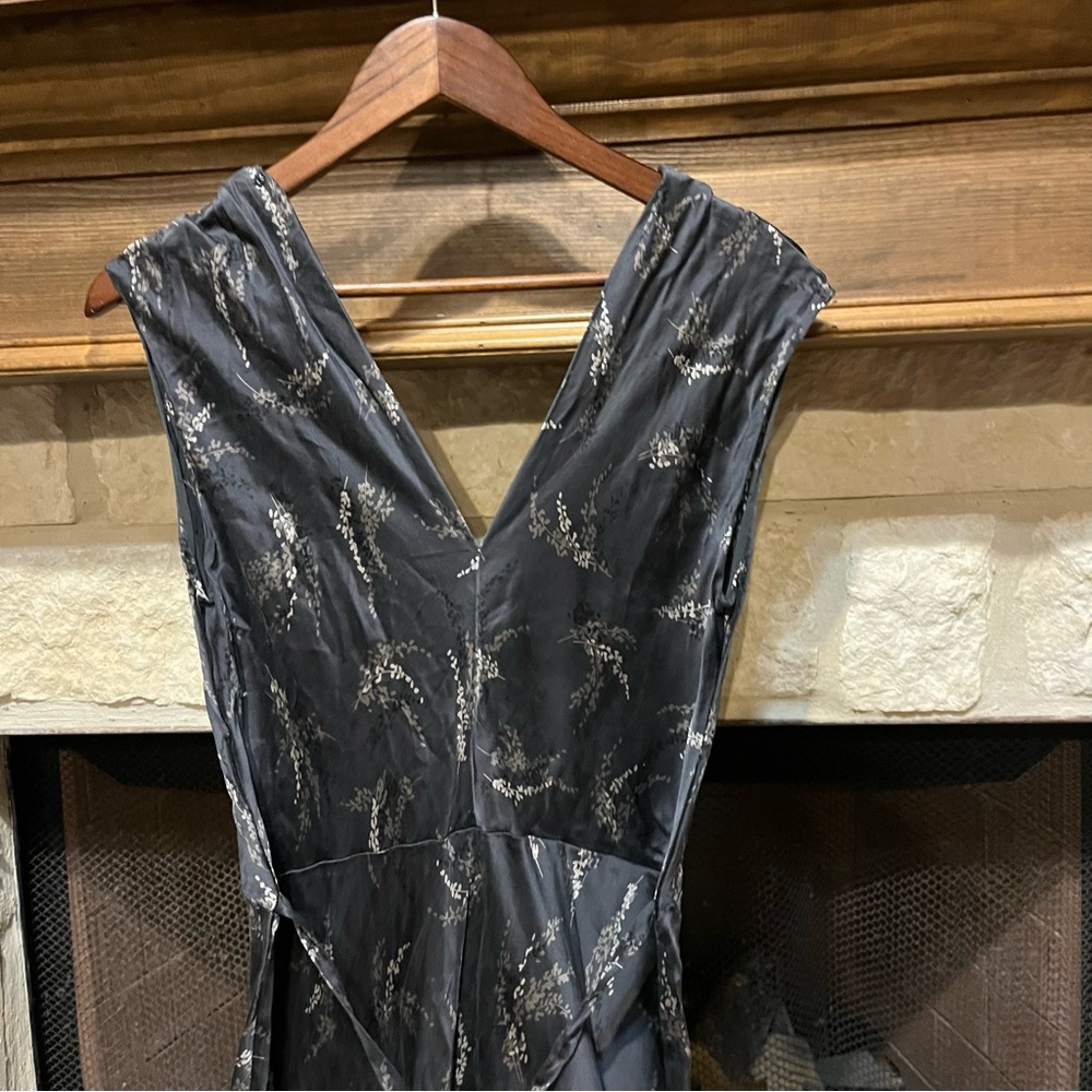 Vince Black Silk Slip Midi Dress - Picture 7 of 15